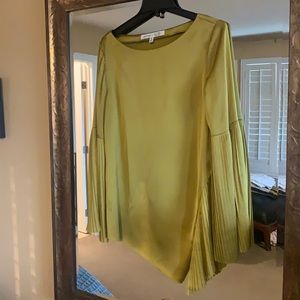 BR Olivia Palermo Mustard gold shimmer dress top
